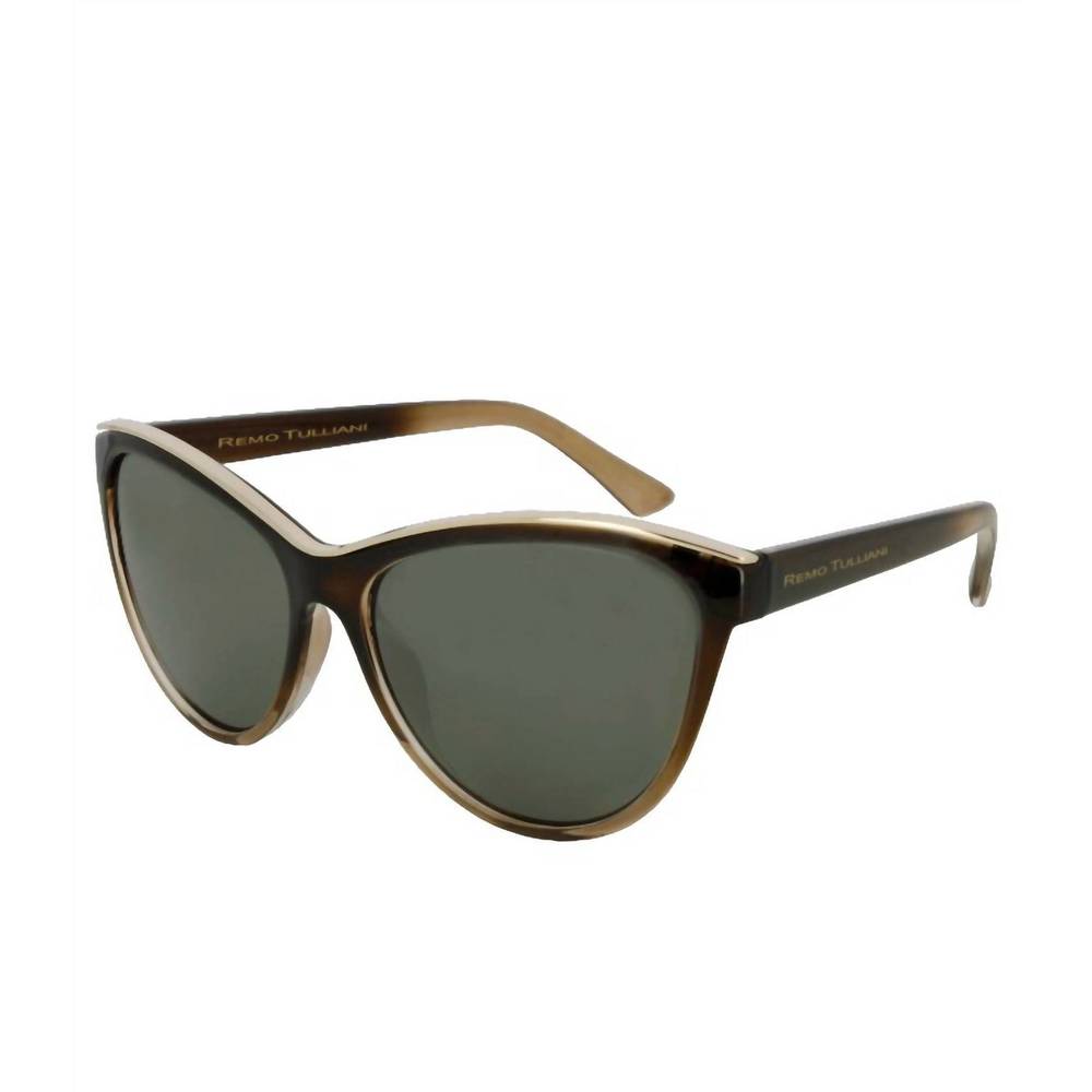 NEW REMO TULLIANI seduction sunglasses in olive fade/black mirror lens